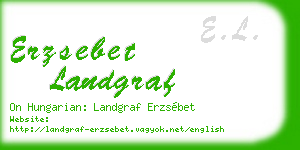 erzsebet landgraf business card